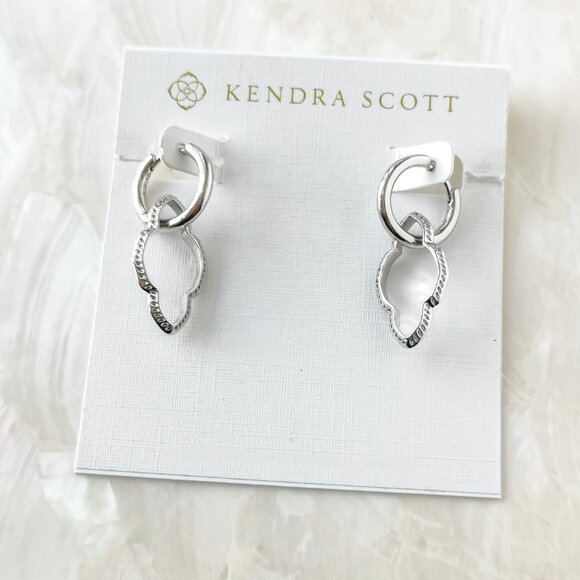 Kendra Scott • Abbie Silver Convertible Huggie Earrings - Picture 1 of 3